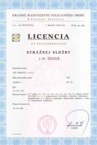 licencia stražnej služby